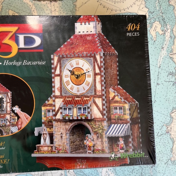 Vintage 1997 Puzz 3D Bavarian Clock Puzzle NIB - Picture 4 of 6